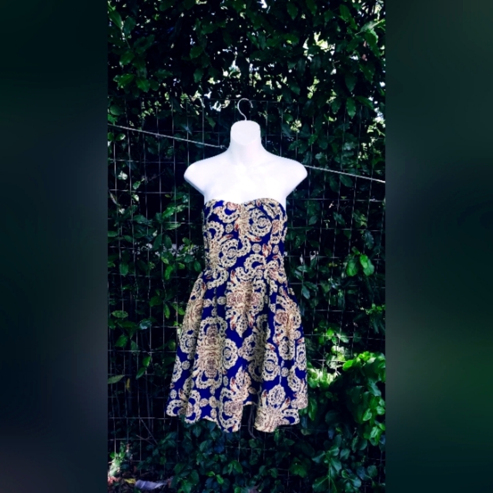 Strapless  flowy summer dress